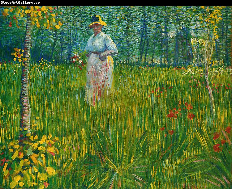Vincent Van Gogh Femme dans un jardin